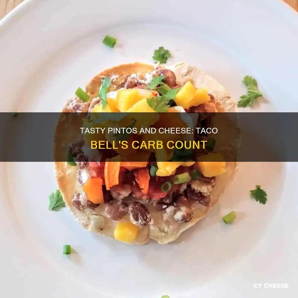 how many carbs in a taco bell pintos and cheese