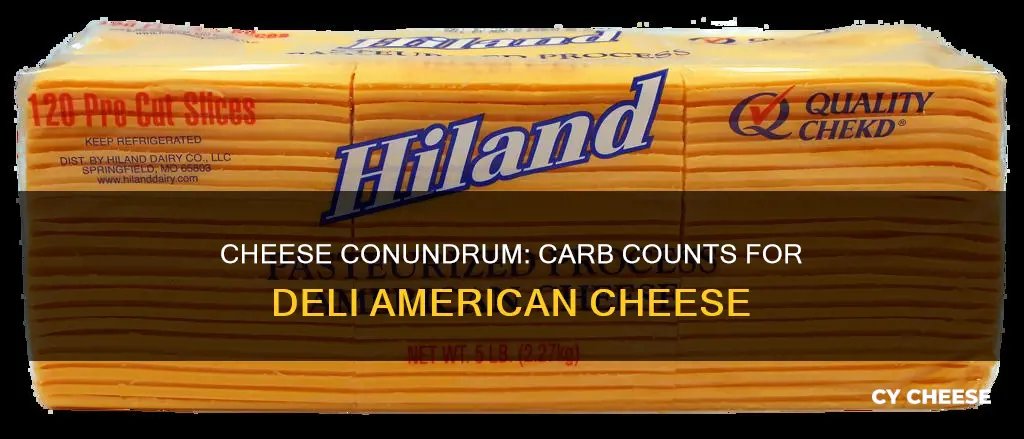 how many carbs in american cheese from the deli