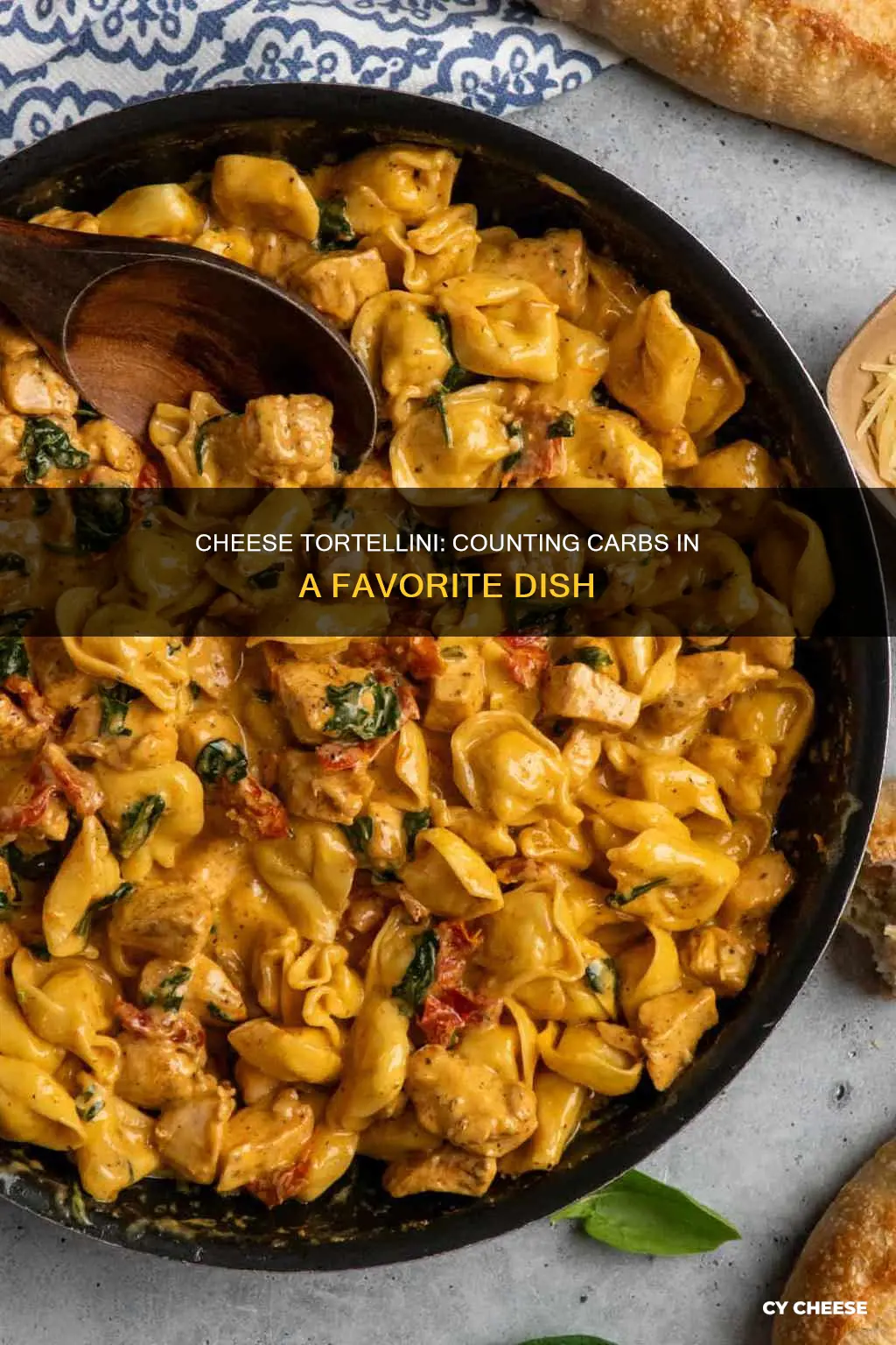 how many carbs in an order of cheese tortellini