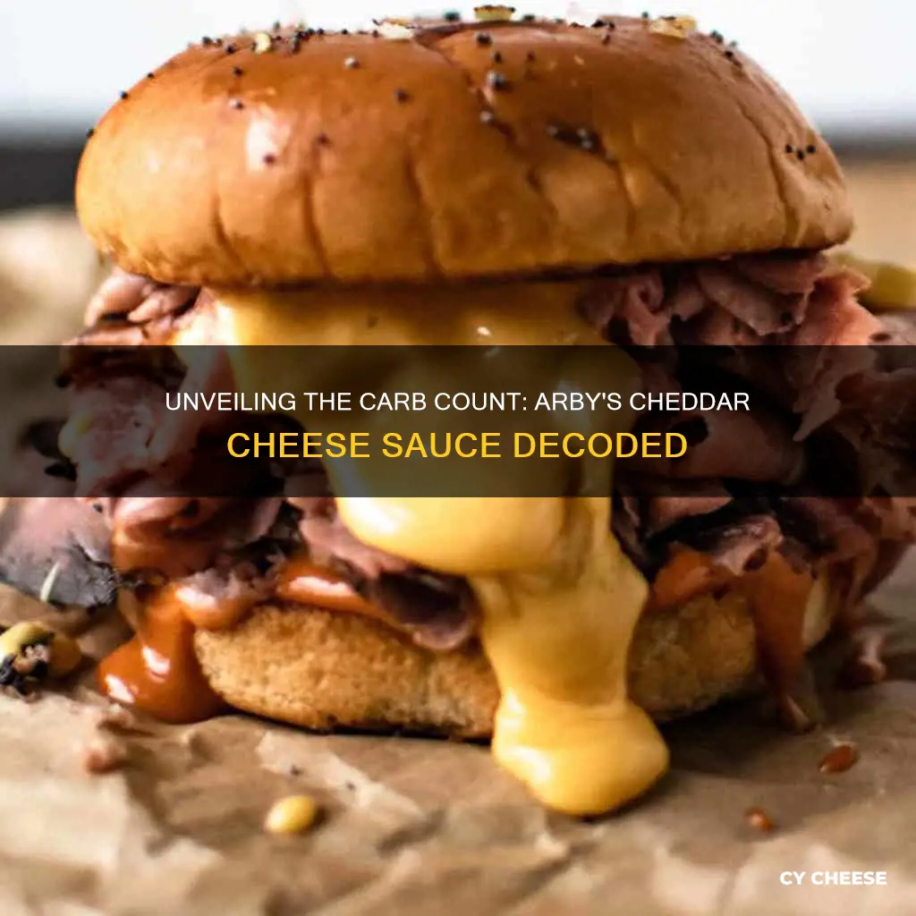 how many carbs in arbys cheddar cheese sauce recipe