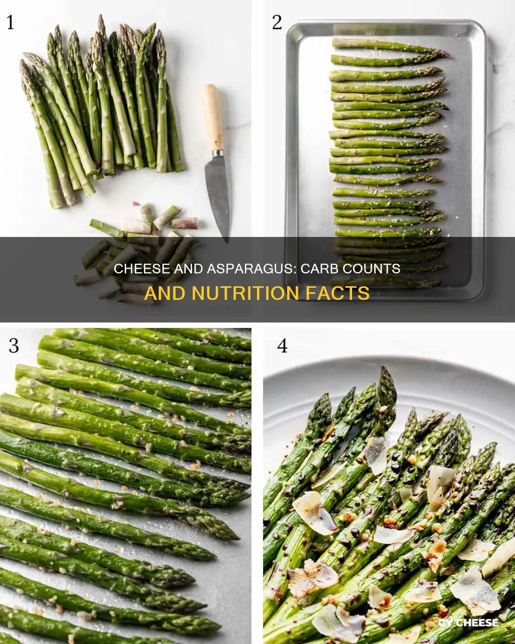 how many carbs in asparagus cheese