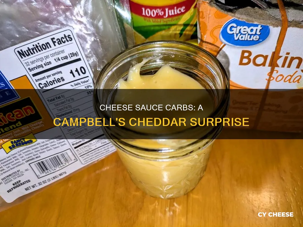 how many carbs in campbells cheddar cheese sauce