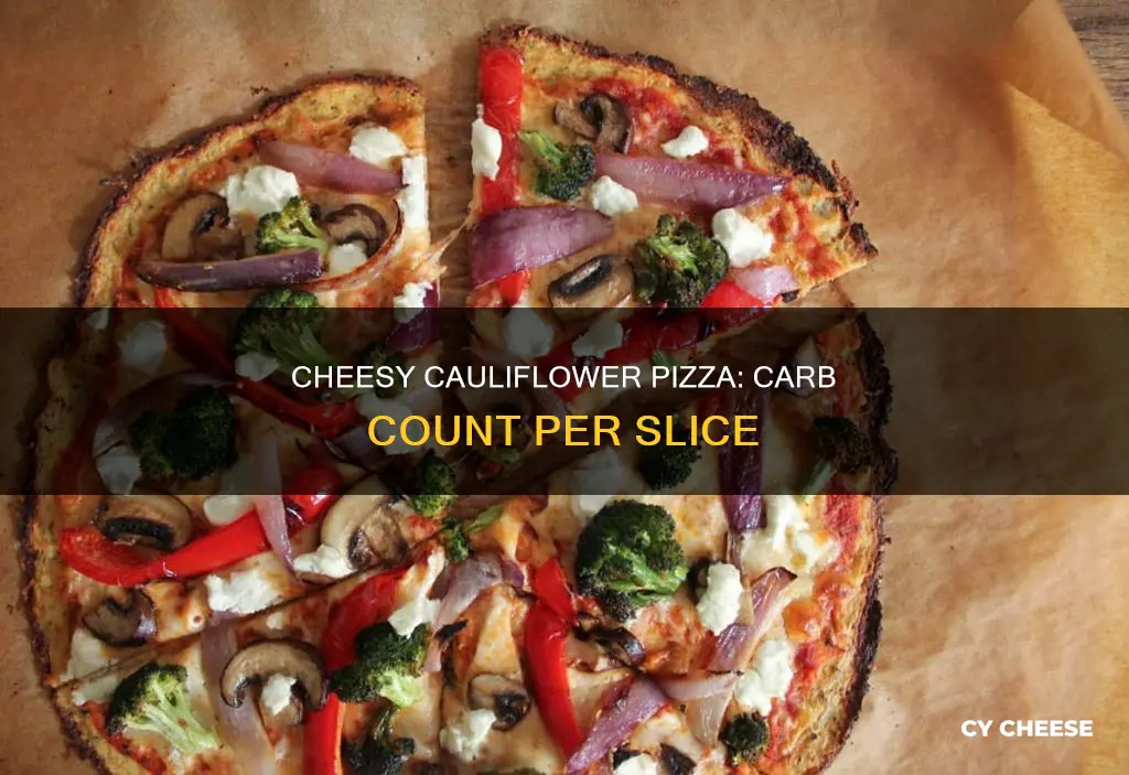 how many carbs in cauliflower cheese pizza slice