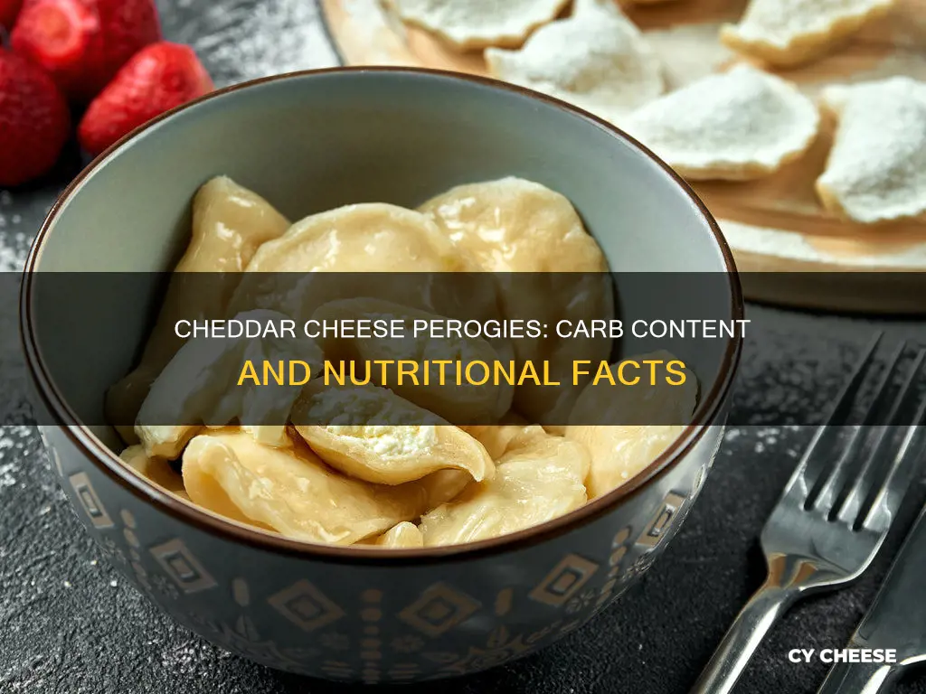 how many carbs in cheddar cheese perogies