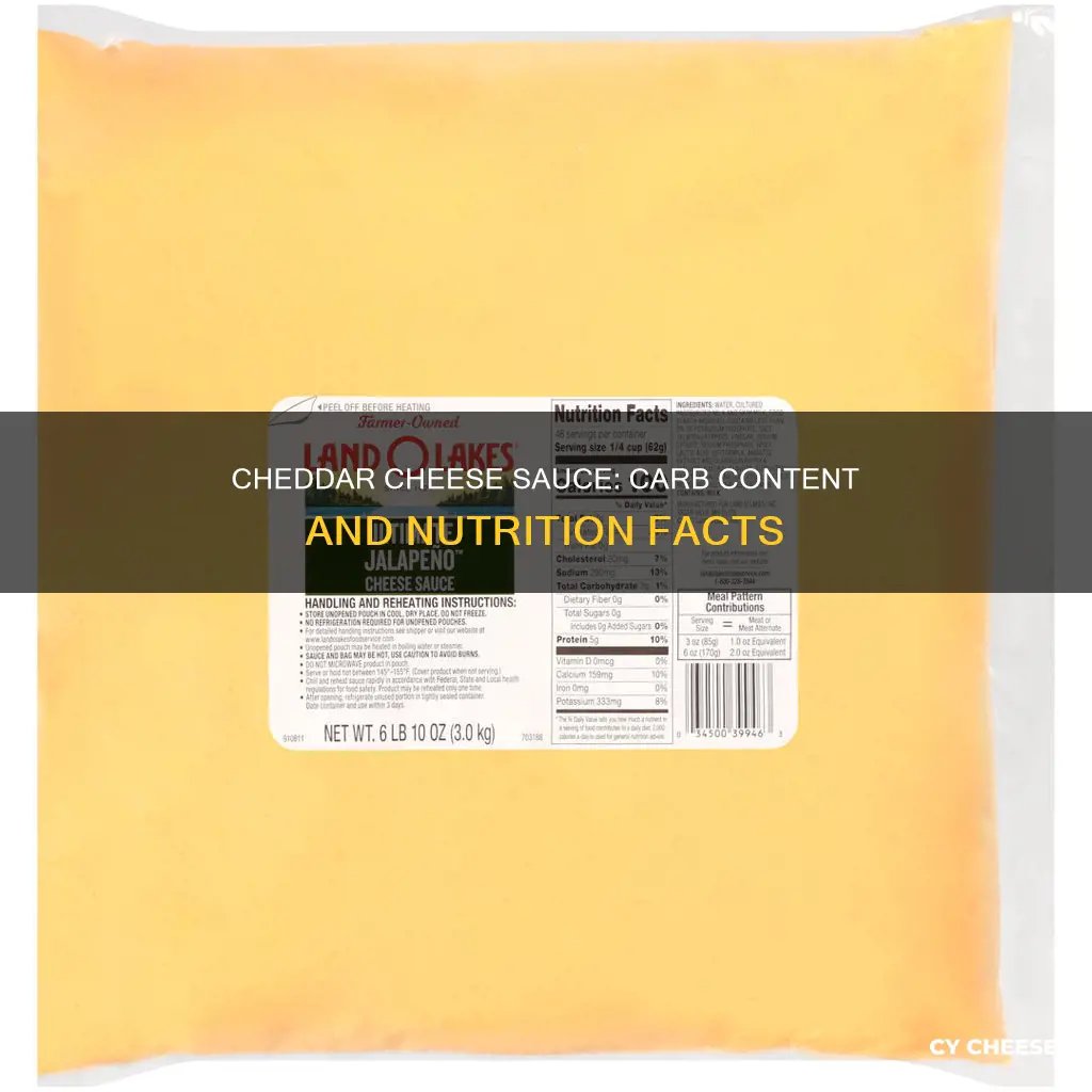 how many carbs in cheddar cheese sauce