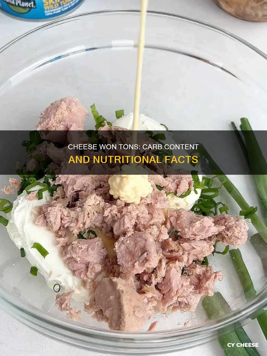 how many carbs in cheese won tons