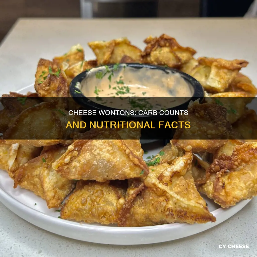 how many carbs in cheese wontons