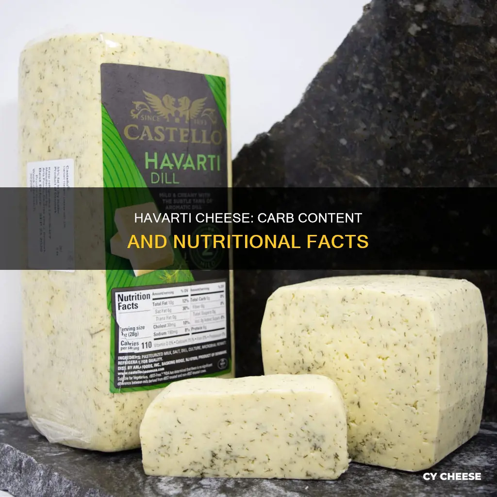 how many carbs in creamy havarti cheese