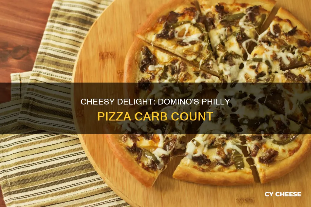 how many carbs in dominod philly cheese steak pizza