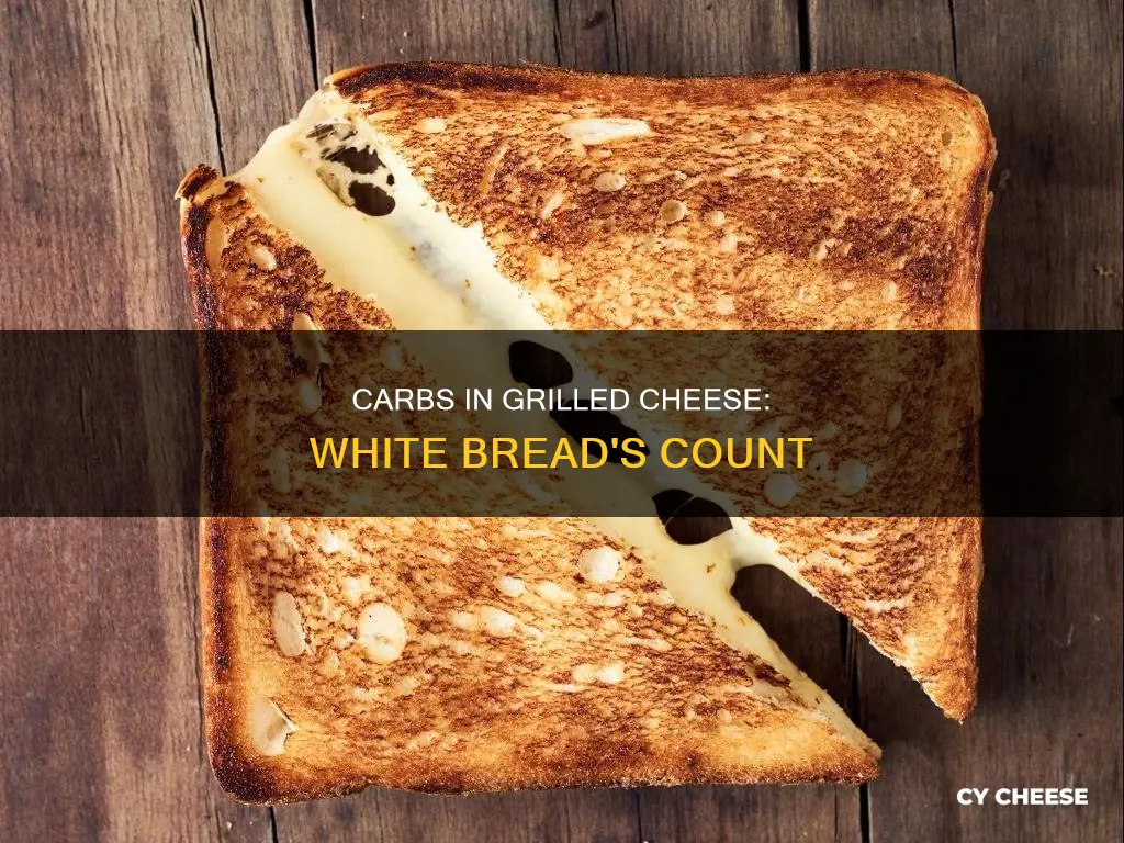 how many carbs in grilled cheese on white bread