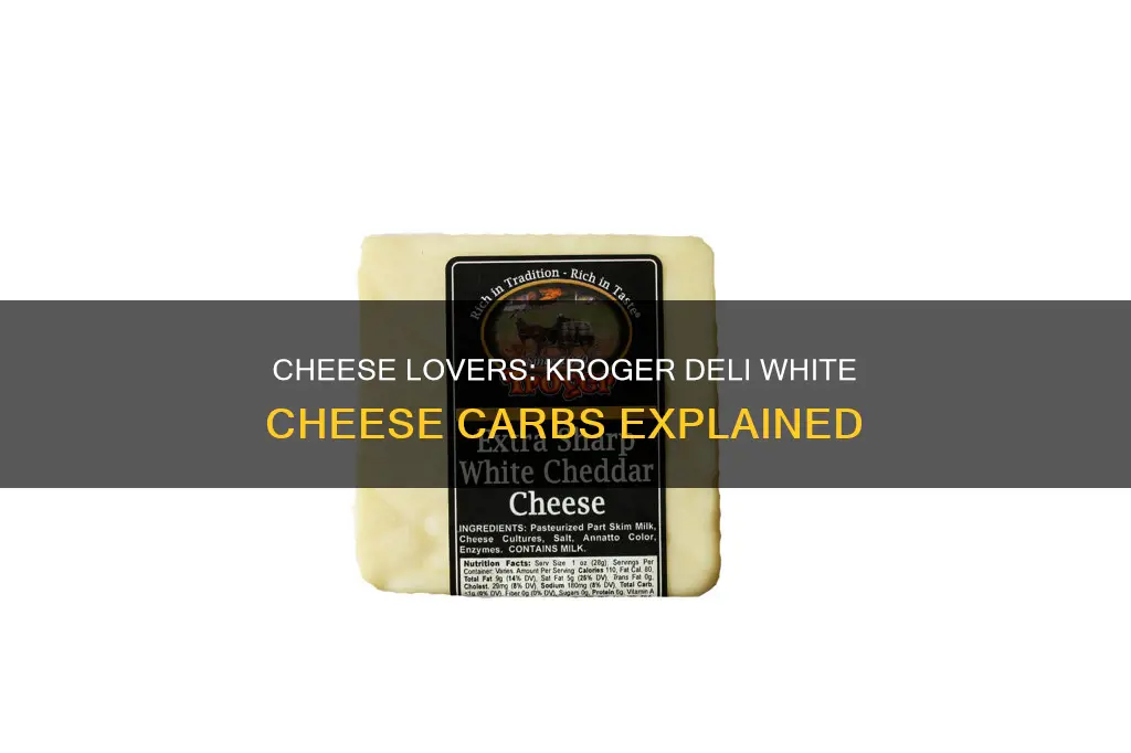 how many carbs in kroger deli white cheese american