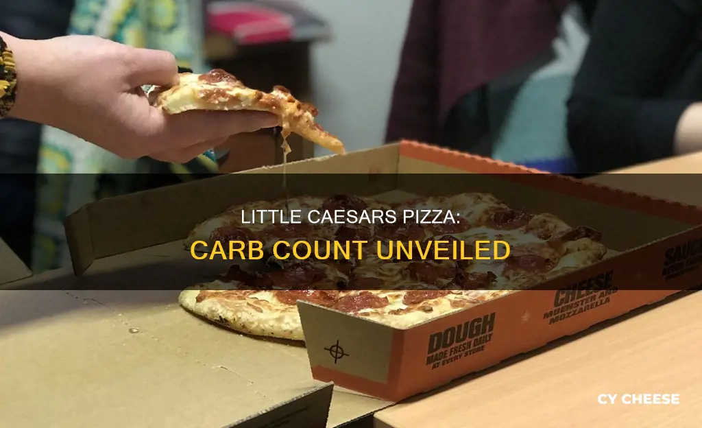 how many carbs in little caesars cheese pizza