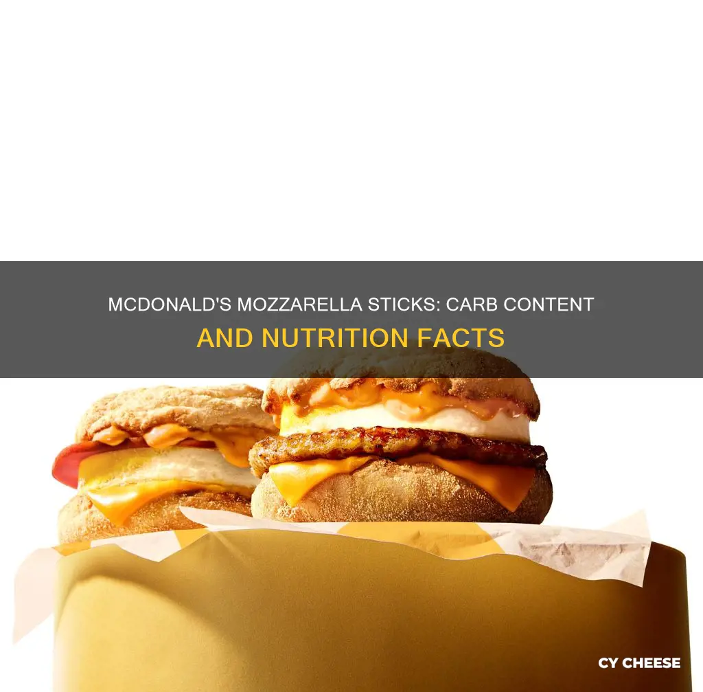 how many carbs in mcdonalds mozzarella cheese sticks