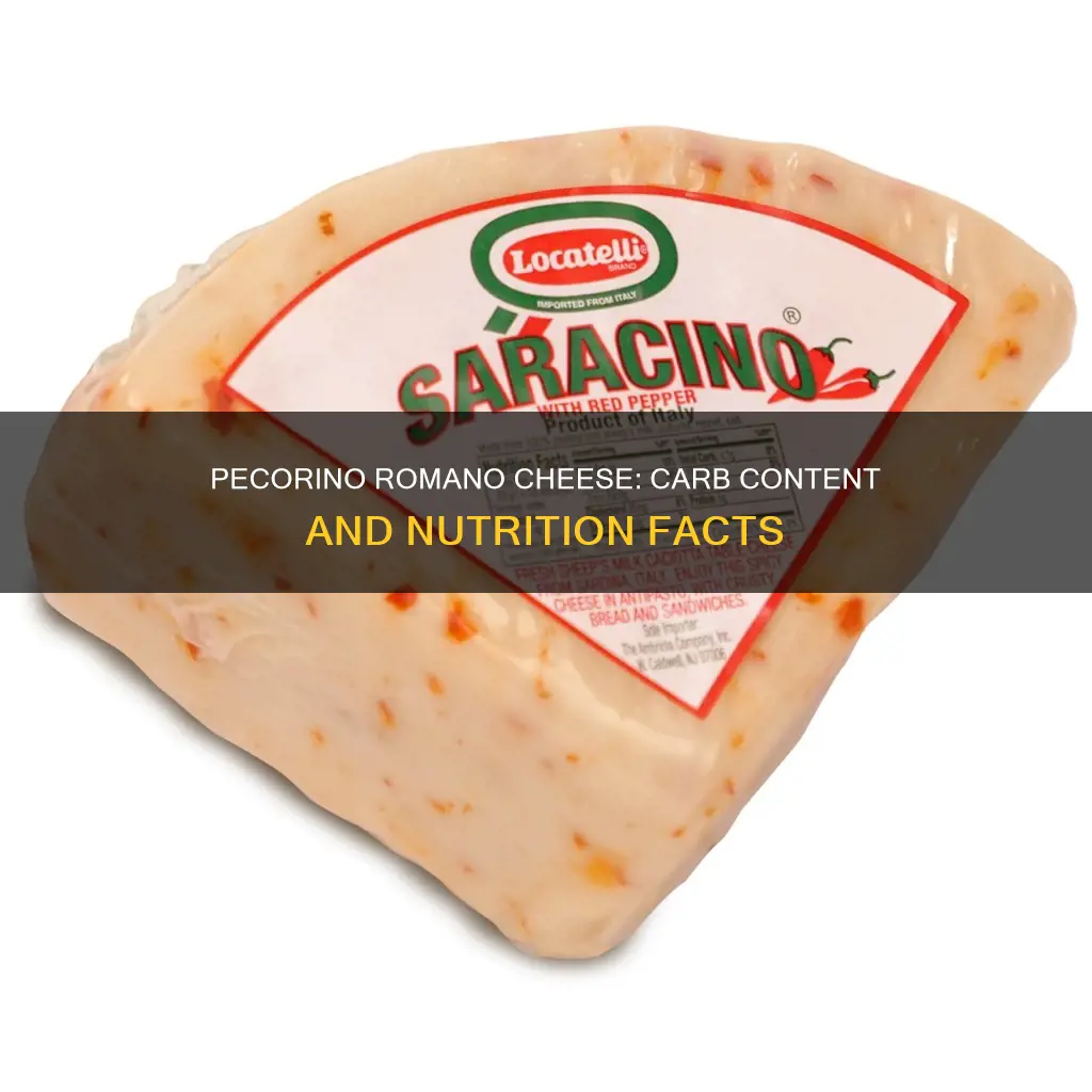how many carbs in pecorino romano cheese