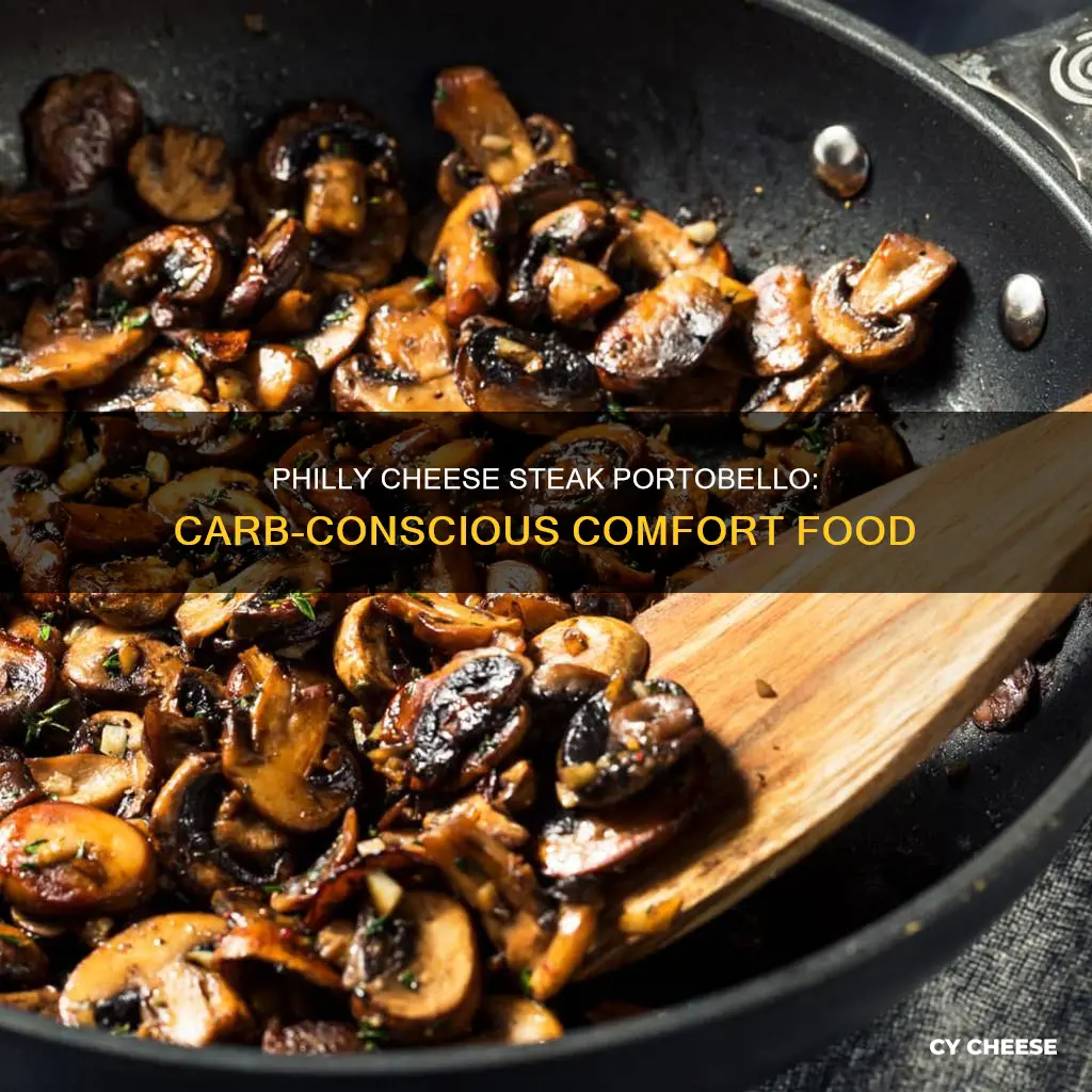 how many carbs in philly cheese steak portobello mushroom