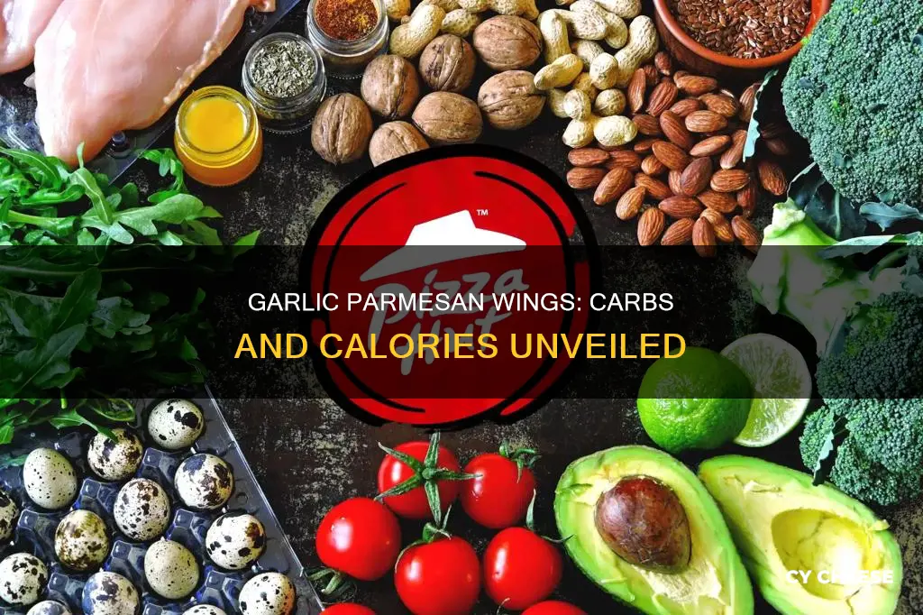 how many carbs in pizza hut garlicand parmesan cheese wings