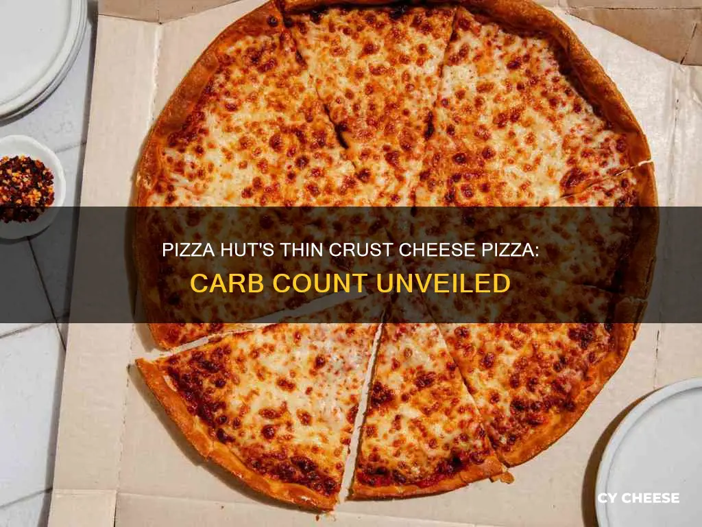 how many carbs in pizza hut thin crust cheese pizza