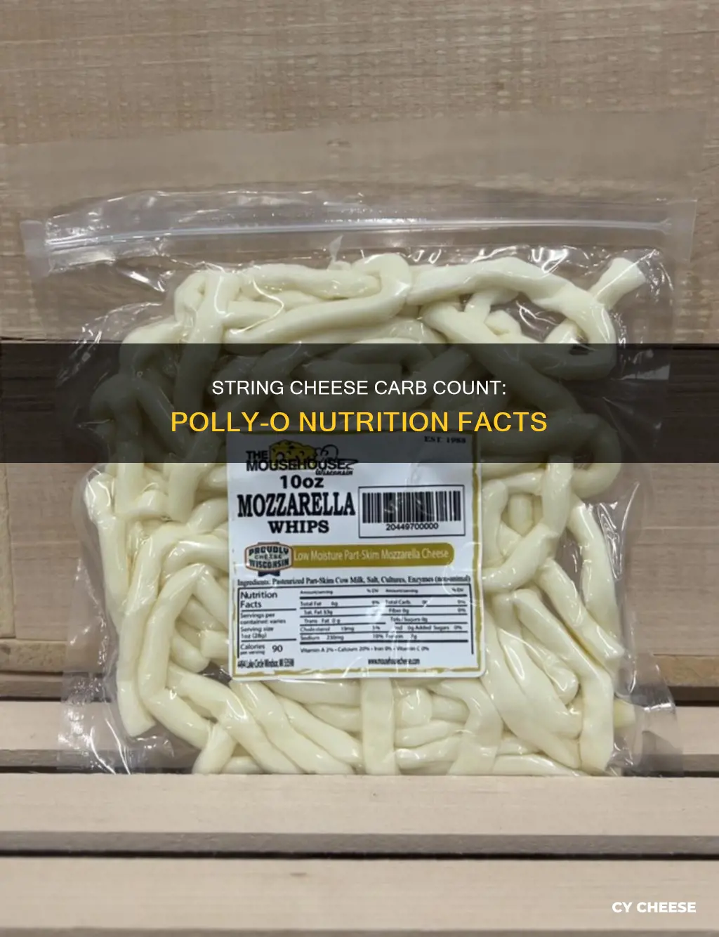 how many carbs in polly o string cheese