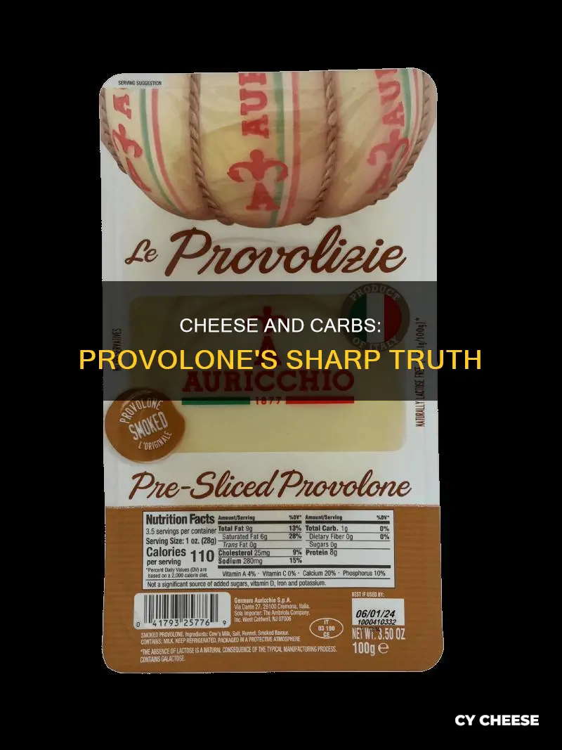 how many carbs in sharp provolone cheese