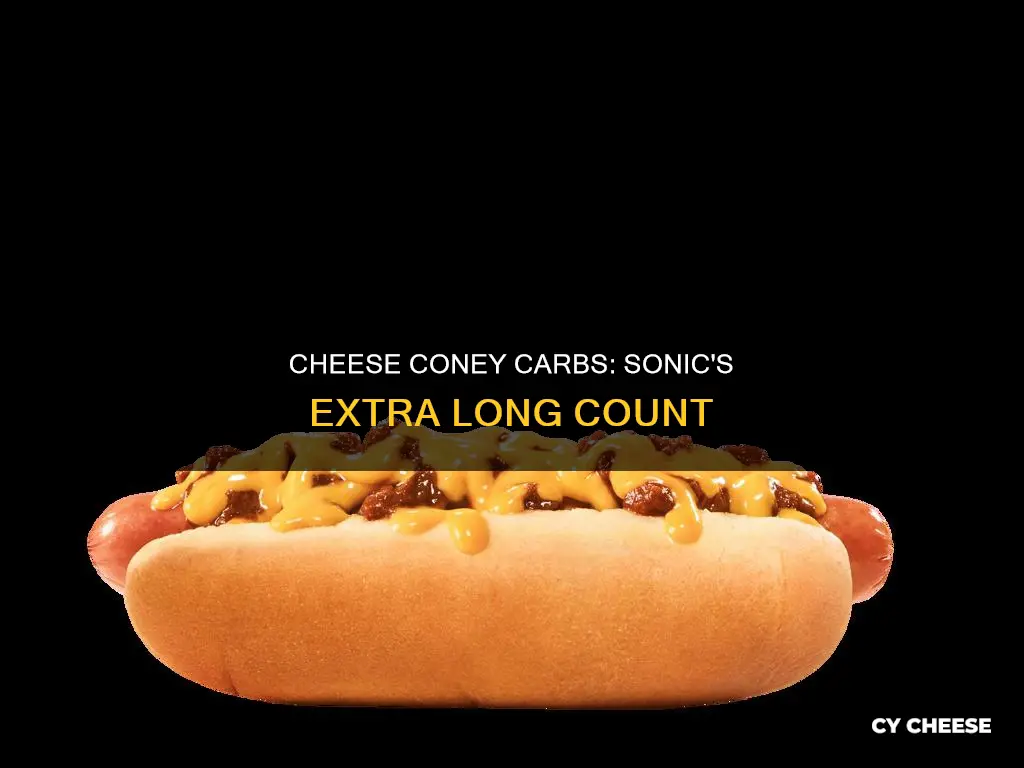 how many carbs in sonic extra long cheese coney