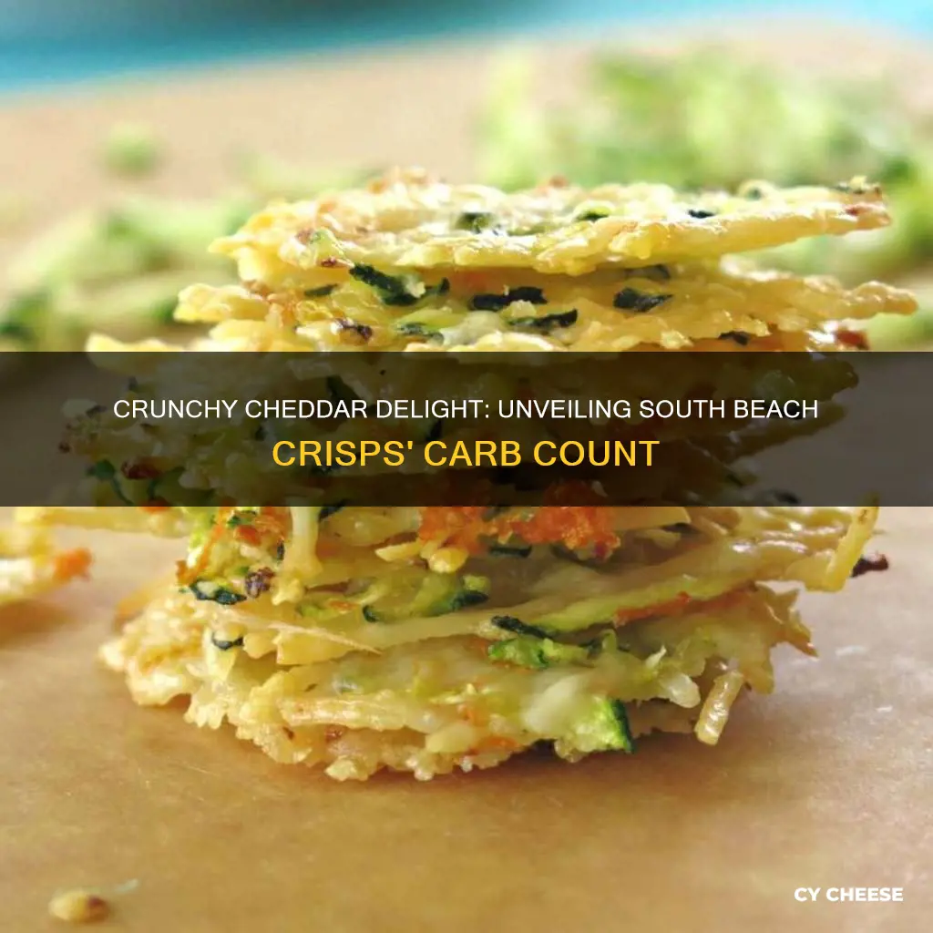 how many carbs in south beach cheddar cheese crisps