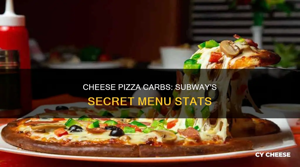 how many carbs in subway cheese pizza