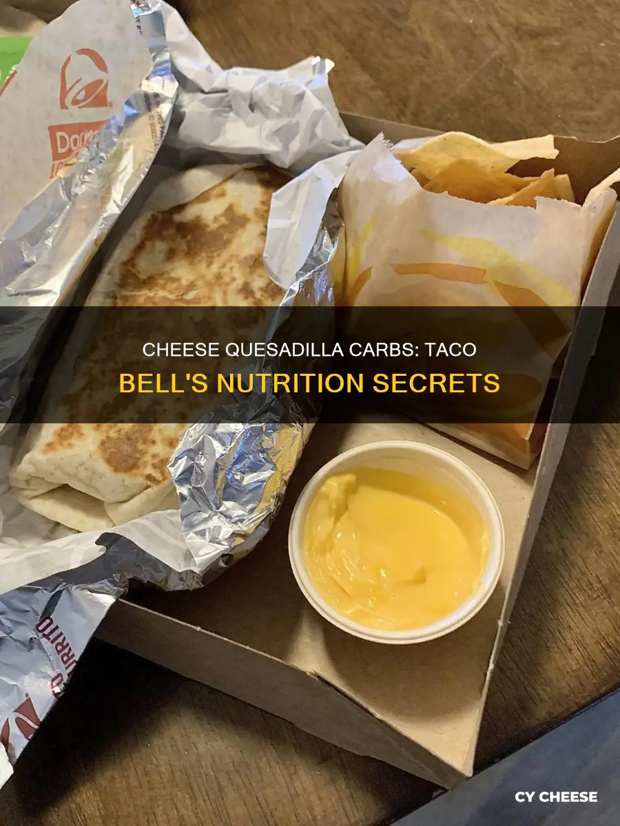 how many carbs in taco bell cheese quesadilla