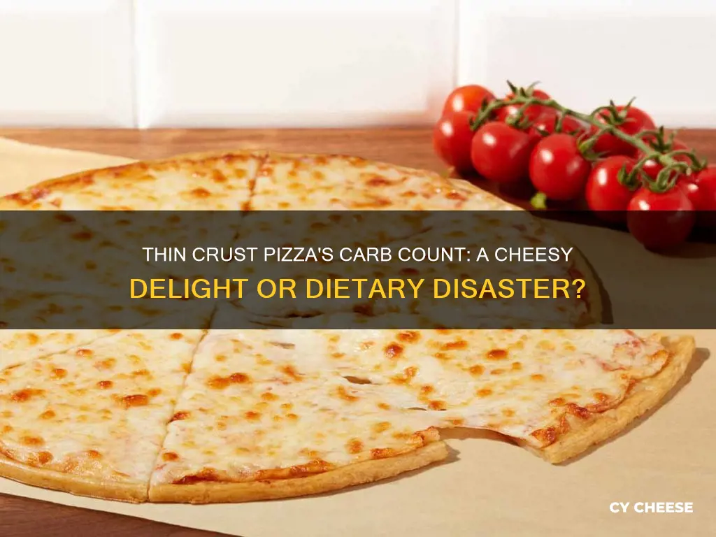 how many carbs in thin crust cheese pizza 10