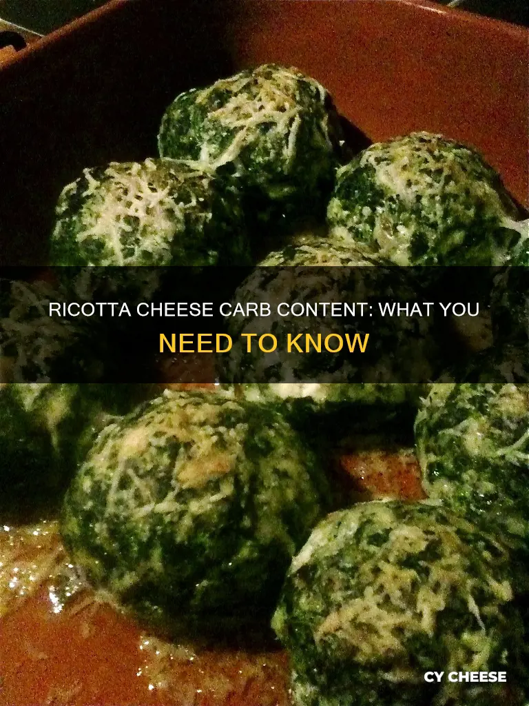 how many carbs in whole milk ricotta cheese