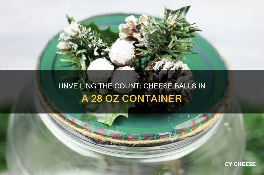how many cheese balls are in a 28 oz container