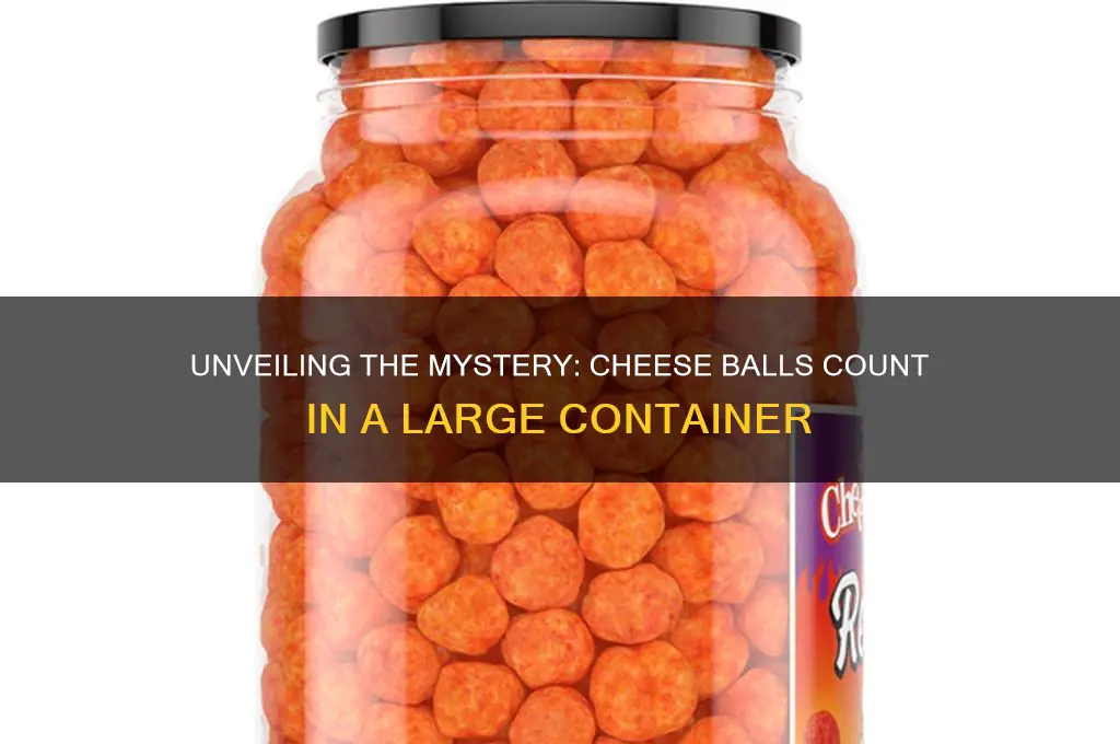 how many cheese balls are in a large container