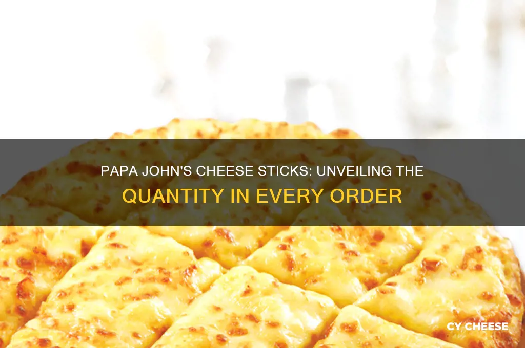 how many cheese sticks in a papa john order
