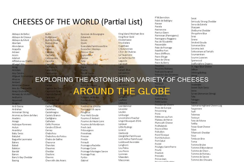 how many cheeses exist