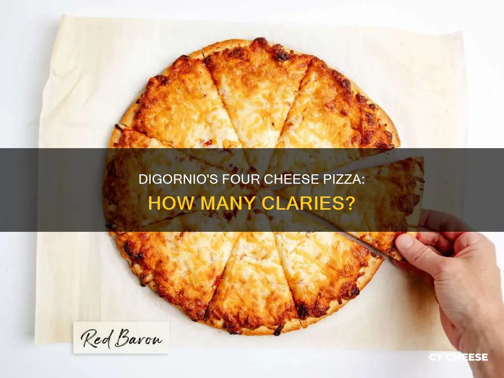 how many claries in digornios four cheese pizza personal