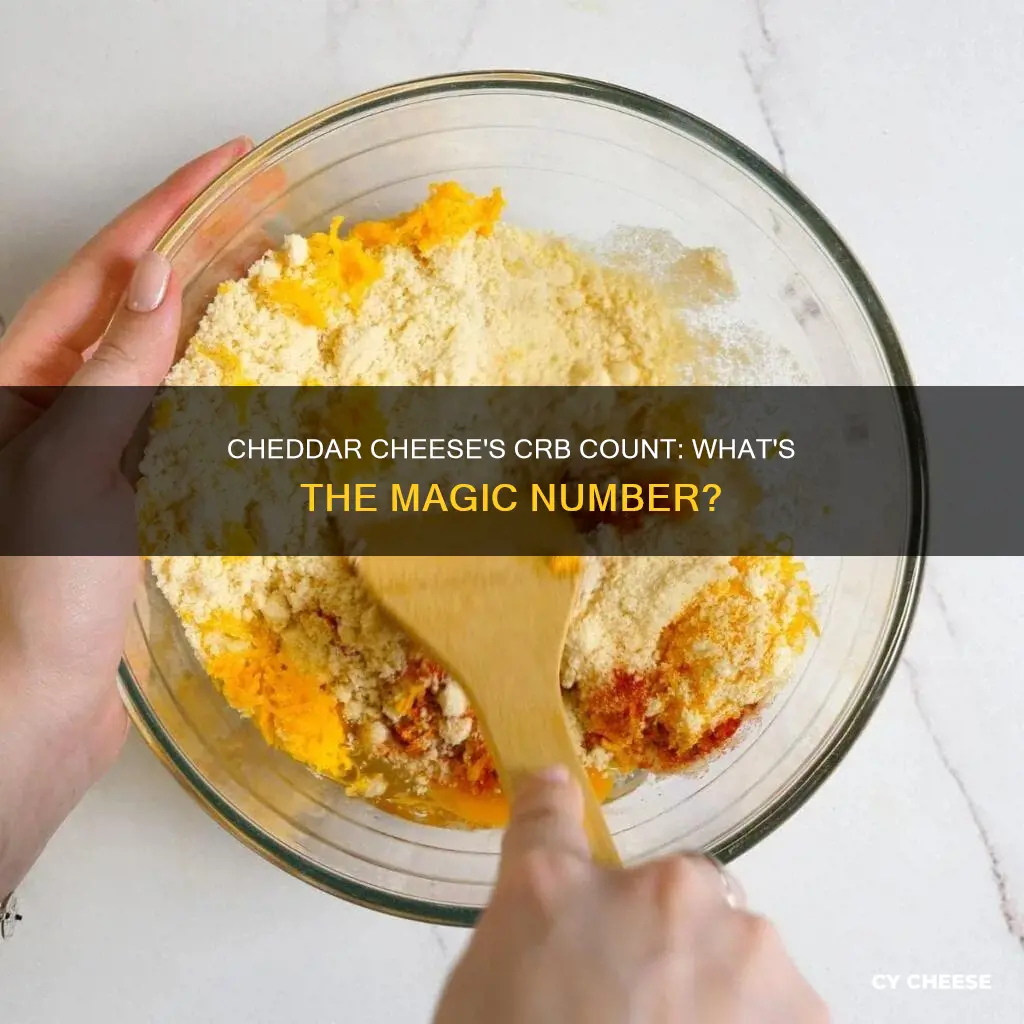how many crbs in cheddar cheese