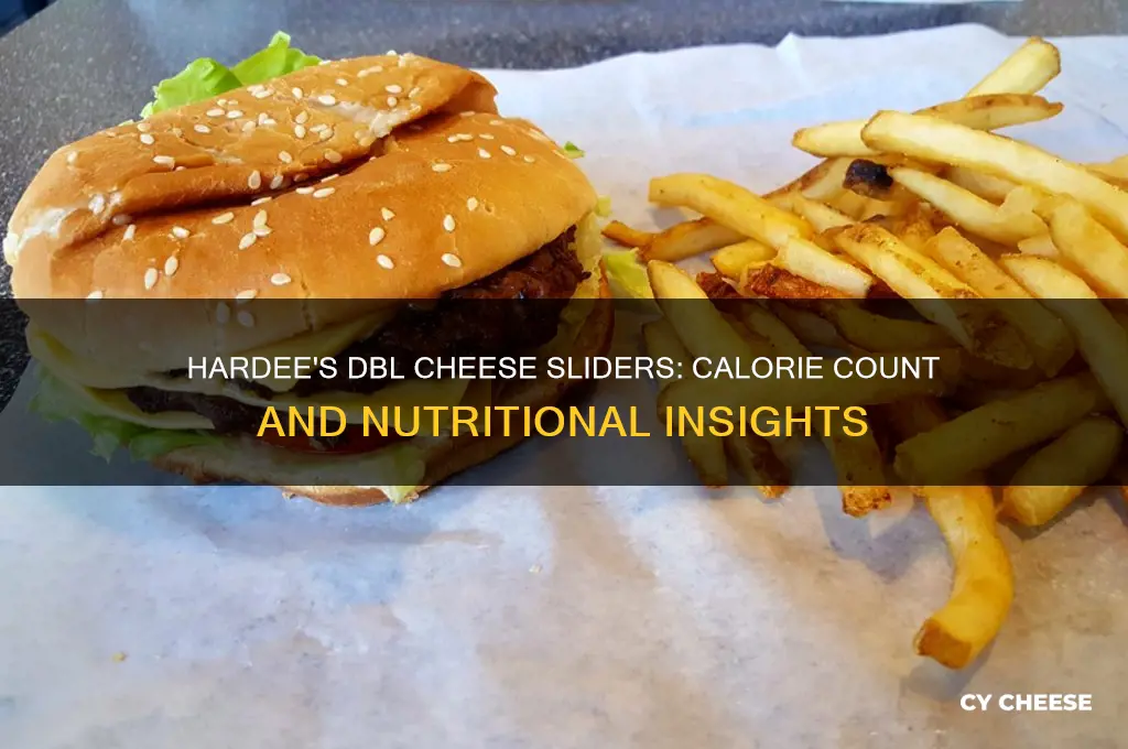 how many cslorie in hardee dbl cheese sliders
