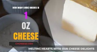 Converting Cheese Measurements: How Many Cubic Inches Are in 1 Oz?