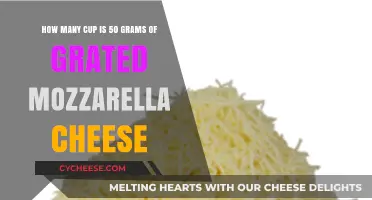 Grated Mozzarella Cheese: How Many Cups in 50 Grams?
