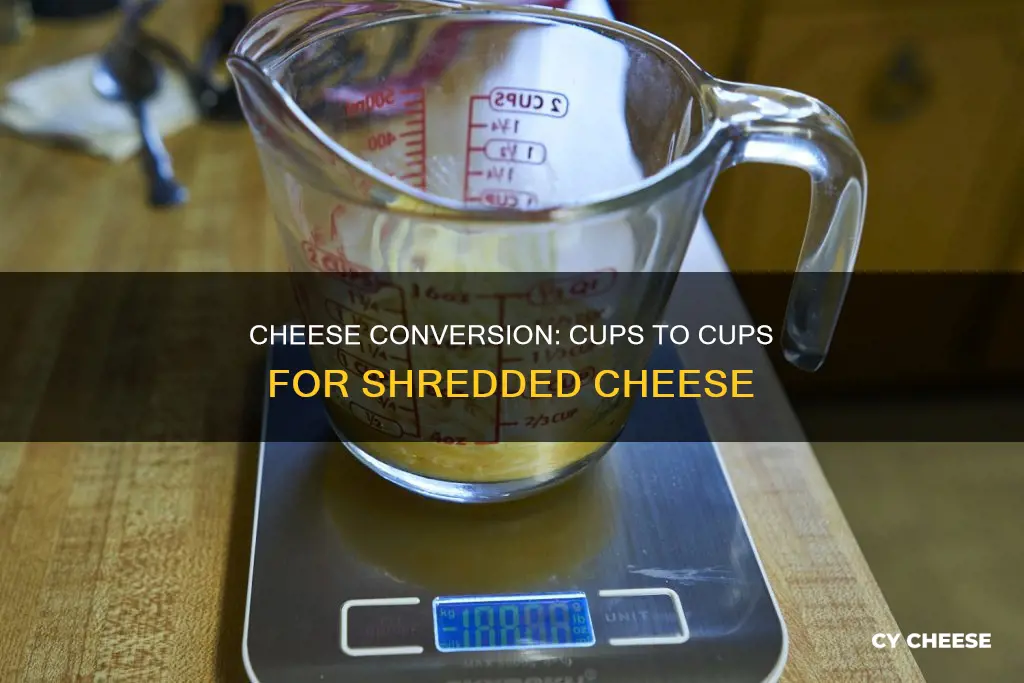 how many cups are in a cup of shredded cheese