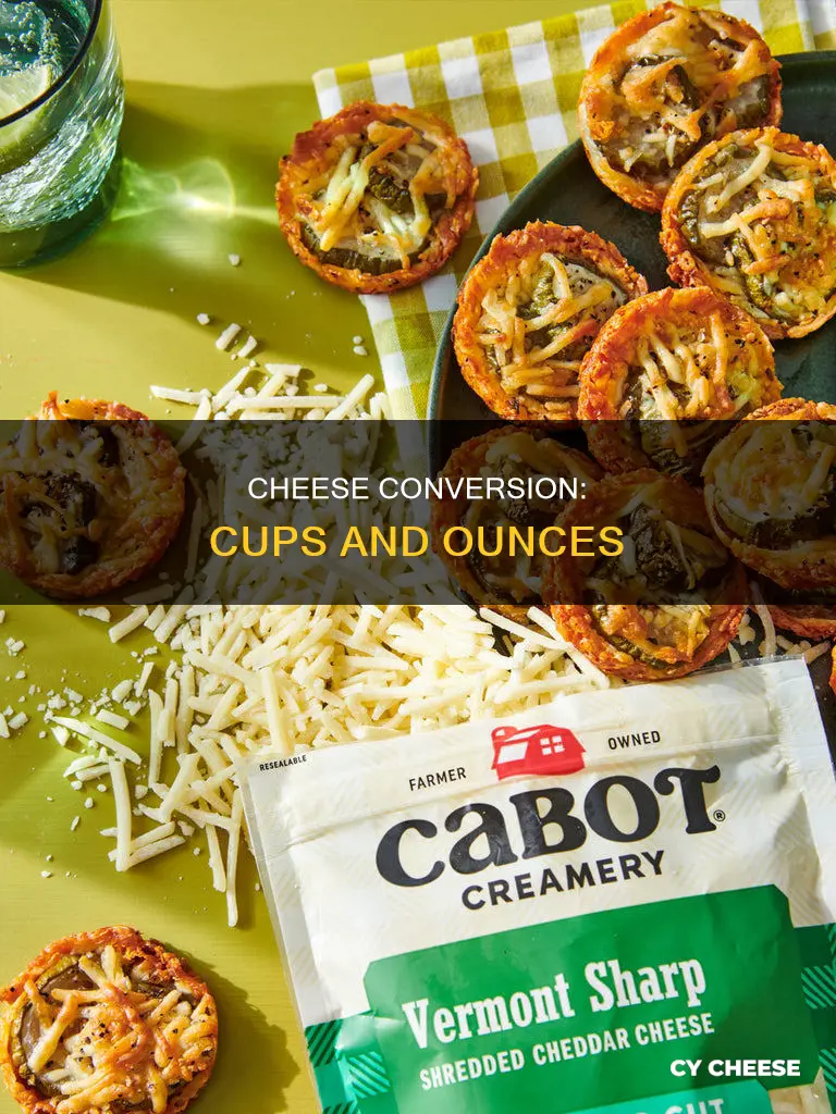 how many cups in 8 ounces of cheese