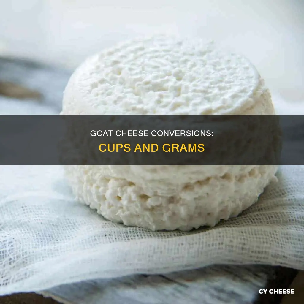 how many cups in 80 grams of goat cheese
