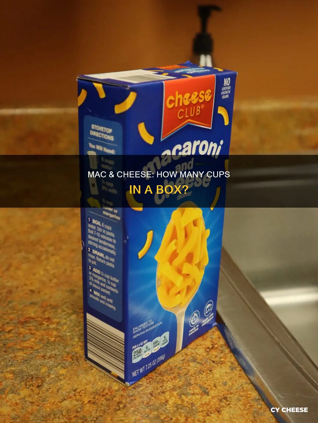 how many cups in a box of macaroni and cheese