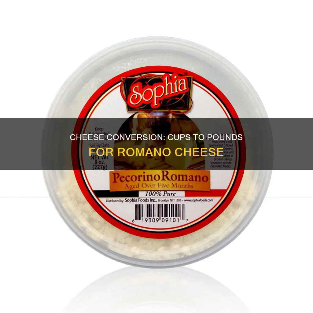 how many cups in a pound of grated romano cheese