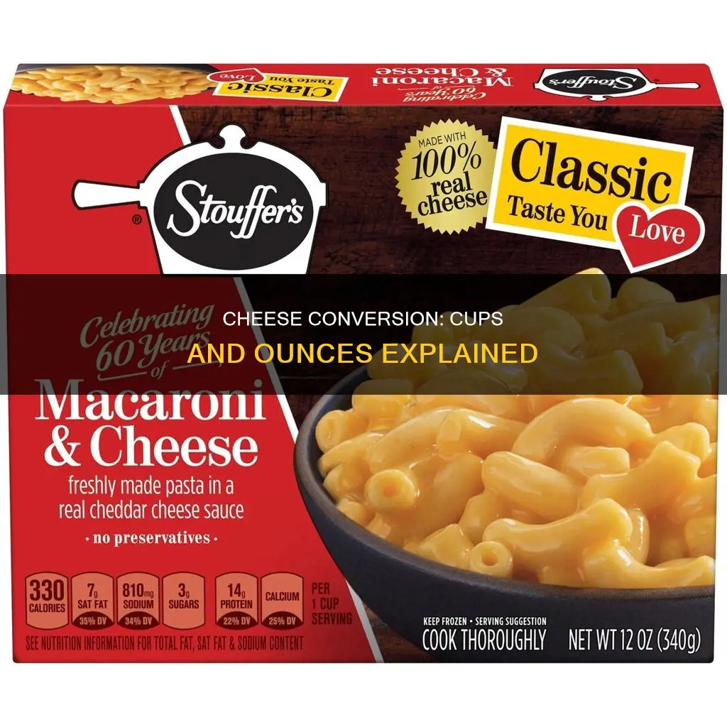 how many cups is 12 ox of cheese