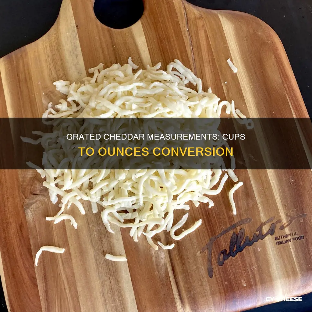 how many cups is 12 oz of grated cheddsr cheese