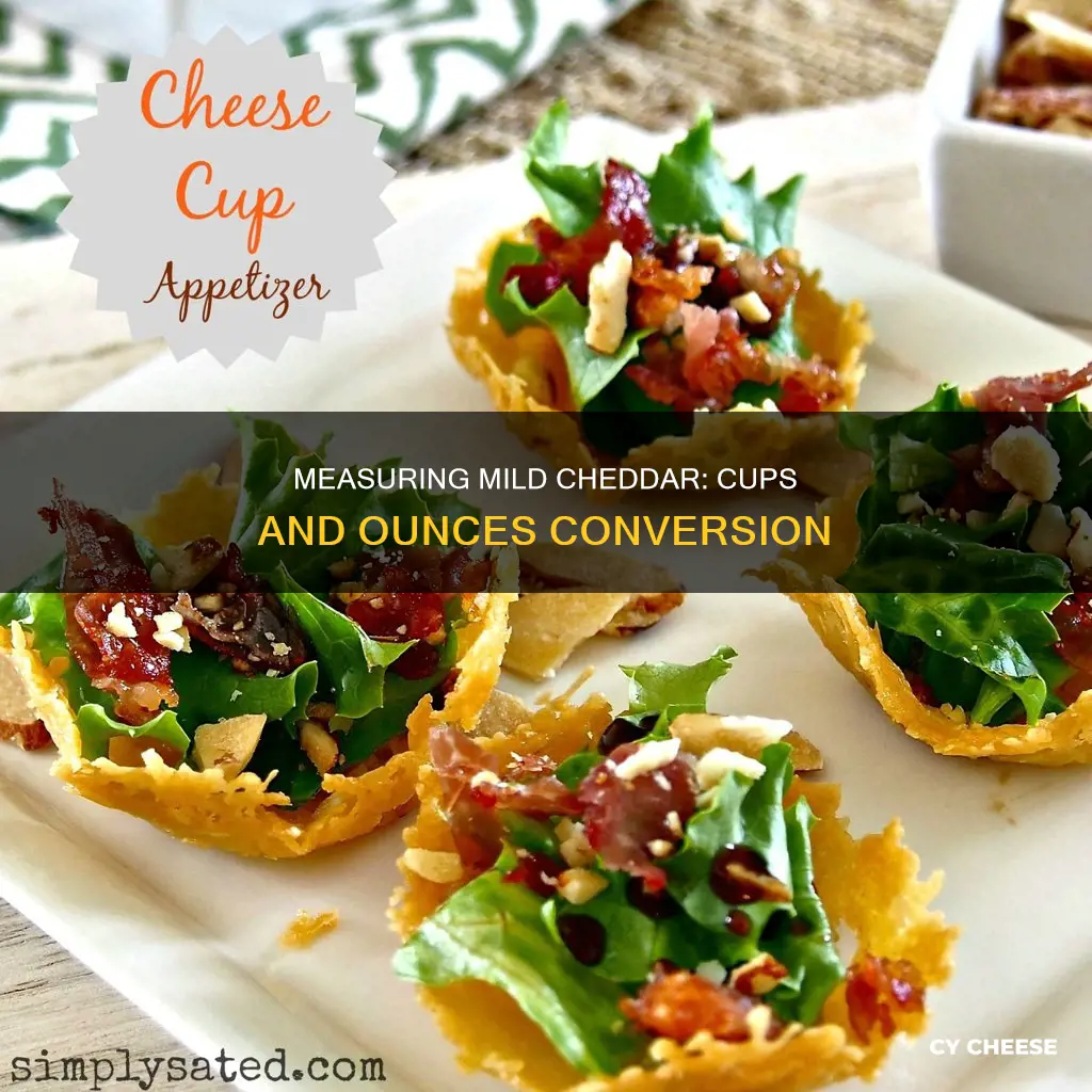 how many cups is 12 oz of mild cheddar cheese