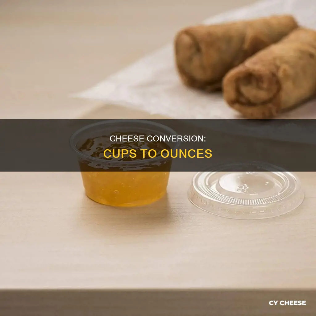 how many cups is 2 oz of cheese