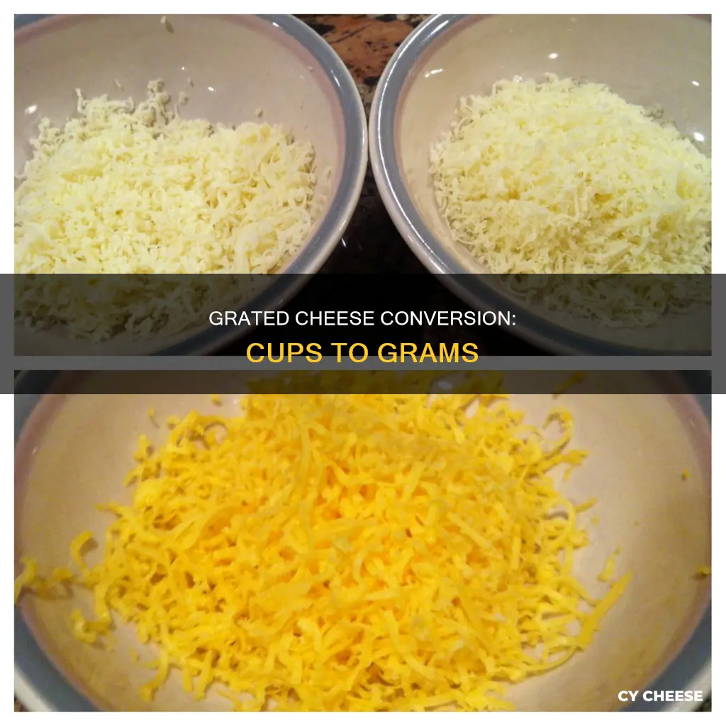 how many cups is 25 grams of grated cheese