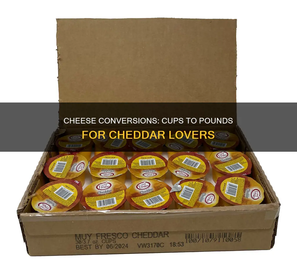 how many cups of cheese are in a pound chedder