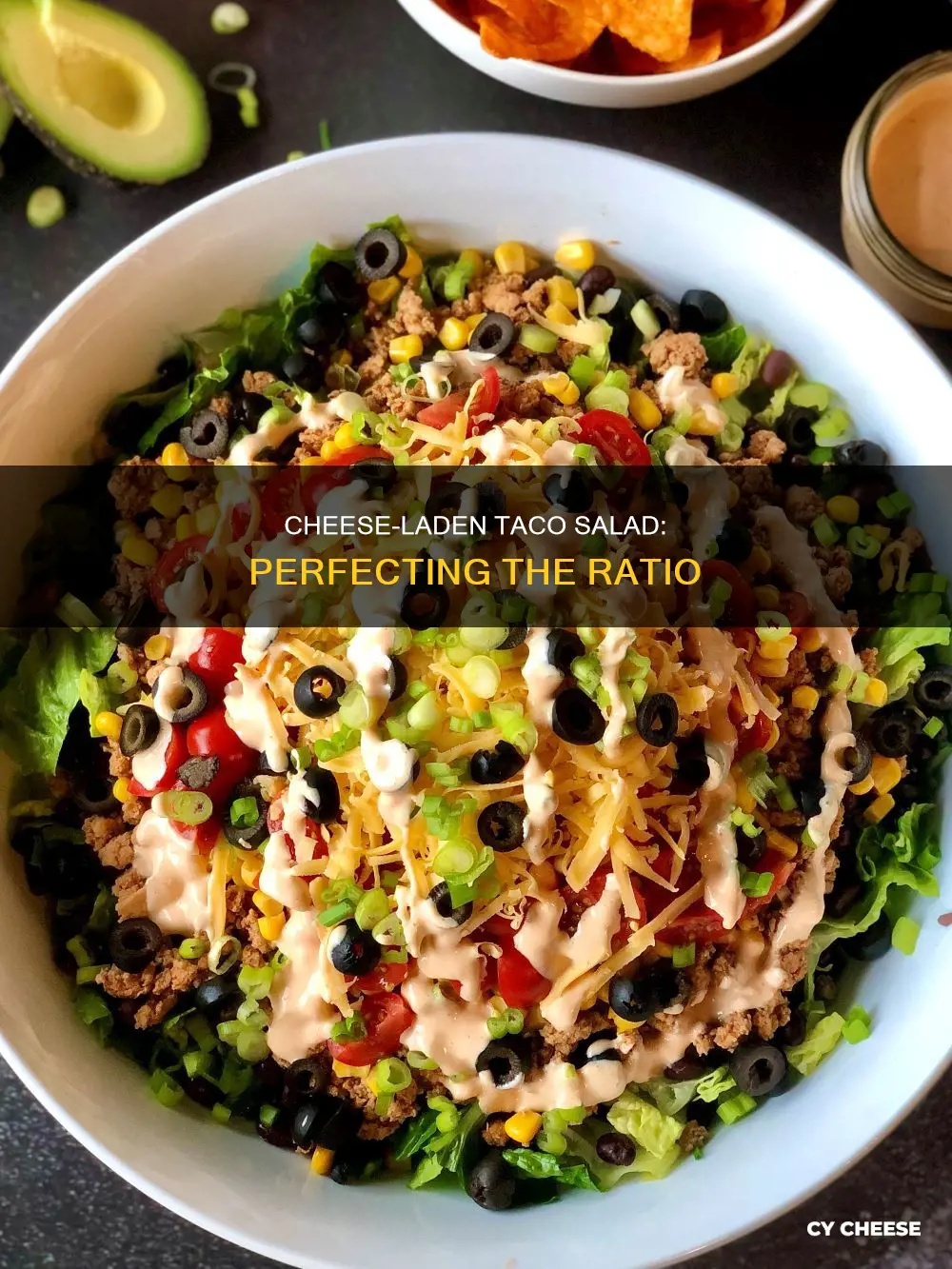 how many cups of cheese for taco salad for eight